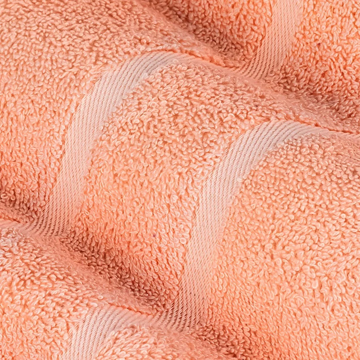 STICKANDSHINE Frottee-Handtücher – Farbe Peach, 100% Baumwolle, 500 g/m²